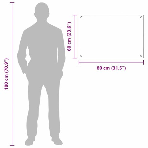 PRZÓD KUCHENNY 2 SZT CZARNY 80X60CM SZKŁO HARTOWANE