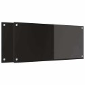 PRZÓD KUCHENNY 2 SZT CZARNY 90X40CM SZKŁO HARTOWANE