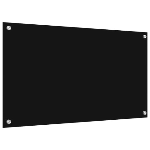 PRZÓD KUCHENNY 2 SZT CZARNY 90X50CM SZKŁO HARTOWANE