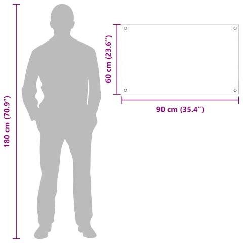 PRZÓD KUCHENNY 2 SZT CZARNY 90X60CM SZKŁO HARTOWANE