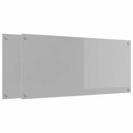 VidaXL Przód kuchenny 2 pcs Jasnoszary 110 x 50 cm szkło hartowane