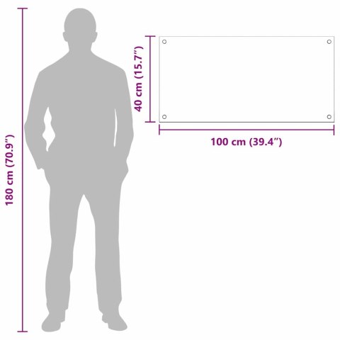 PRZÓD KUCHENNY 2 SZT PRZEZROCZYSTY 100X40CM SZKŁO HARTOWANE