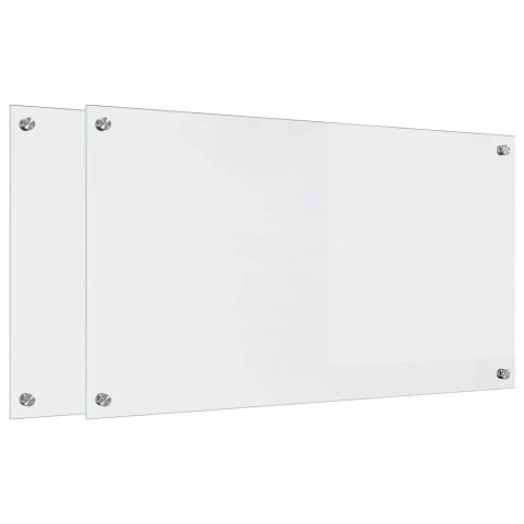 PRZÓD KUCHENNY 2 SZT PRZEZROCZYSTY 90X50CM SZKŁO HARTOWANE