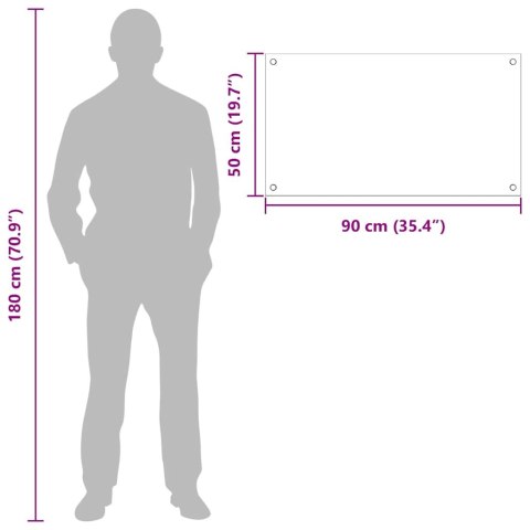PRZÓD KUCHENNY 2 SZT PRZEZROCZYSTY 90X50CM SZKŁO HARTOWANE