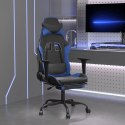 MASUJĄCY FOTEL GAMINGOWY Z PODNÓŻKIEM CZARNO-NIEBIESKI