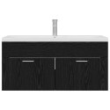 VidaXL Szafka Łazienkowa z szufladą Czarny Dąb 100 x 38,5 x 46 cm