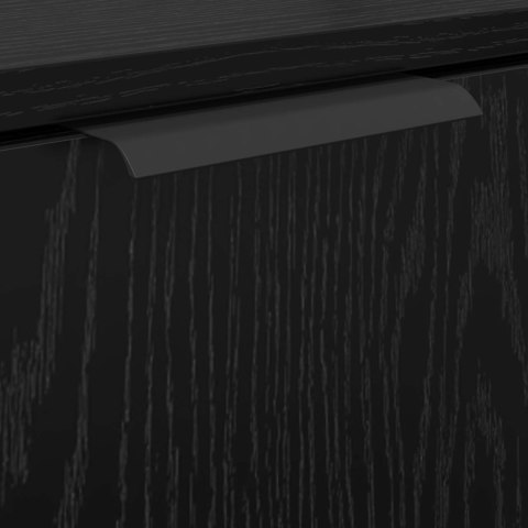 VidaXL Zestaw mebli łazienkowych z szufladą z półką 4 pcs Czarny Dąb