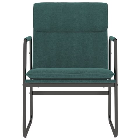 KRZESŁO WYPOCZYNKOWE CIEMNOZIELONE 55X64X80CM OBITE TKANINĄ