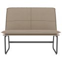 VidaXL Ławka, cappuccino, 100x75x76 cm, tapicerowana sztuczną skórą