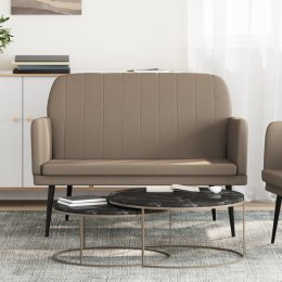 VidaXL Ławka, kolor cappuccino, 107x80x81 cm, obita sztuczną skórą