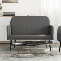 VidaXL Ławka, szara, 107x80x81 cm, obita sztuczną skórą