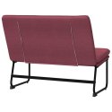 VidaXL Ławka, winna czerwień, 100x75x76 cm, obita tkaniną