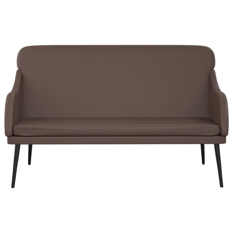 VidaXL Ławka, brązowa, 110x76x80 cm, tapicerowana sztuczną skórą