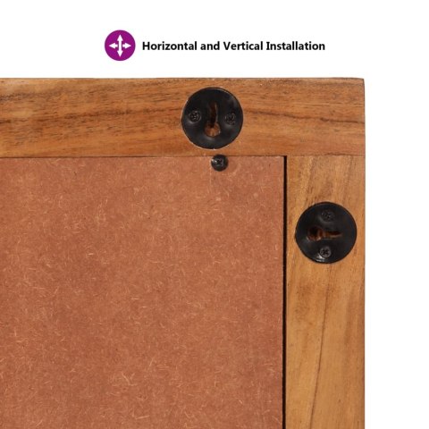 VidaXL Lustro łazienkowe, 50x70x2,5 cm, lite drewno akacjowe i szkło