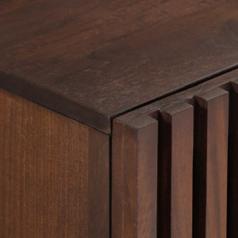 Szafka pod telewizor, brązowa, 100x34x46CM, lite drewno mango