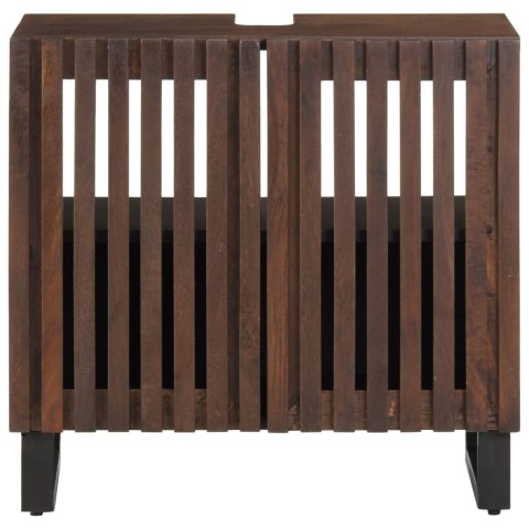 VidaXL Szafka pod umywalkę, 62x34x58 cm, brązowa, lite drewno mango