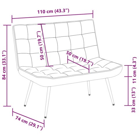 VidaXL Ławka ciemnozielona, 110x76x80 cm, obita aksamitem