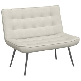 VidaXL Ławka kremowa 110x74x84 cm aksamitna