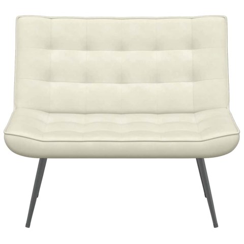 VidaXL Ławka kremowa 110x74x84 cm aksamitna