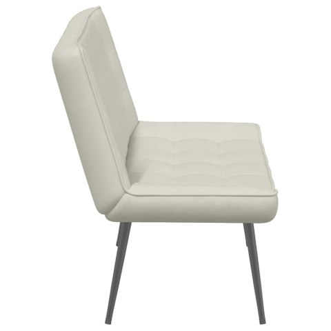 VidaXL Ławka kremowa 110x74x84 cm aksamitna