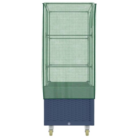 VidaXL Podwyższona donica na kółkach, z pokryciem, 80x50x182 cm