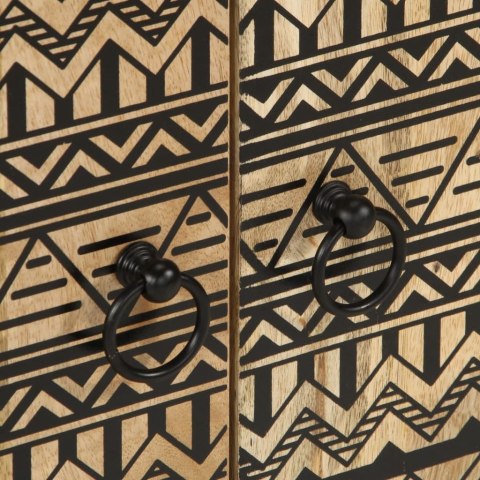 SZAFKA POD UMYWALKĘ CZARNA 62X33X58CM LITE DREWNO MANGO