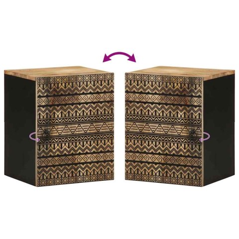 VidaXL Szafka wisząca do łazienki, 38x33,5x48 cm, lite drewno mango