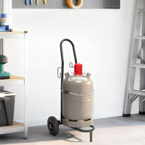 VidaXL Wózek ręczny Czarny i czerwony 49 x 49 x 101 cm Stal