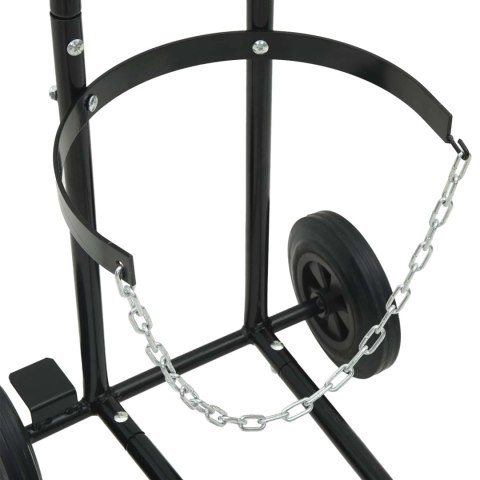 VidaXL Wózek ręczny Czarny i czerwony 49 x 49 x 101 cm Stal