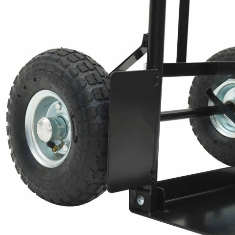 VidaXL Wózek ręczny Czarny i czerwony 57 x 46 x 113 cm Stal