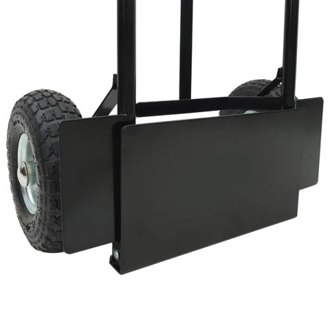 VidaXL Wózek ręczny Czarny i czerwony 57 x 46 x 113 cm Stal