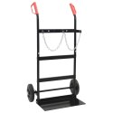 VidaXL Wózek ręczny Czarny i czerwony 63 x 43,5 x 110 cm Stal