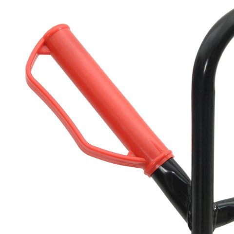 VidaXL Wózek ręczny Czarny i czerwony 64,5 x 49,5 x 114 cm Stal