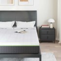 VidaXL Materac Biały i szary 140 x 190 cm Sprężyna kieszeniowa