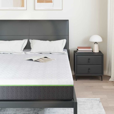 VidaXL Materac Biały i szary 140 x 190 cm Sprężyna kieszeniowa