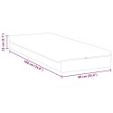 VidaXL Materac Biały i szary 90 x 190 cm Sprężyna kieszeniowa