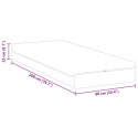 VidaXL Materac Biały i szary 90 x 200 cm Sprężyna kieszeniowa