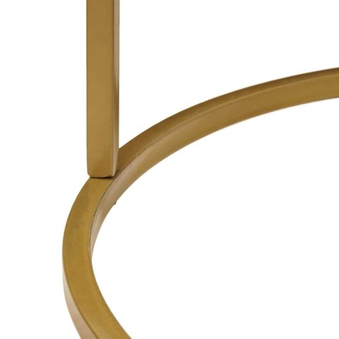 NESTING STOŁY KAWOWE 2 SZT. BIAŁY LITE DREWNO MANGO I STAL