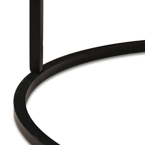 NESTING STOŁY KAWOWE 3 SZT. CZARNY LITE DREWNO MANGO I STAL