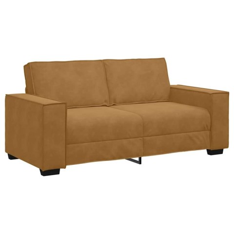 VidaXL Sofa 2-osobowa, brązowa, 140 cm, tapicerowana aksamitem