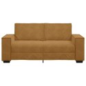VidaXL Sofa 2-osobowa, brązowa, 140 cm, tapicerowana aksamitem