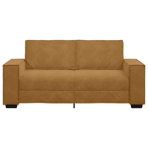 VidaXL Sofa 2-osobowa, brązowa, 140 cm, tapicerowana aksamitem