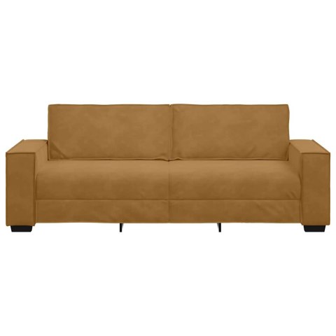 VidaXL Sofa 3-osobowa, brązowa, 180 cm, tapicerowana aksamitem