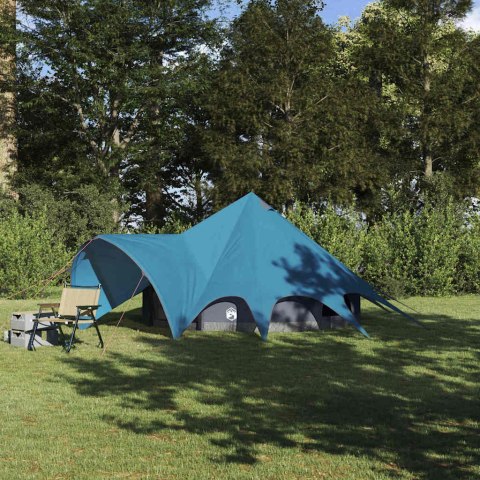 VidaXL Namiot Teepee z dachem Niebieski i szary 600 x 600 x 347 cm