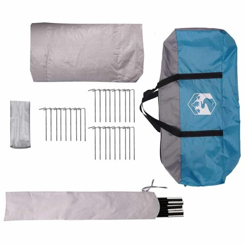 VidaXL Namiot Teepee z dachem Niebieski i szary 600 x 600 x 347 cm