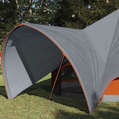 VidaXL Namiot Teepee z dachem Szary i pomarańczowy 600 x 600 x 347 cm