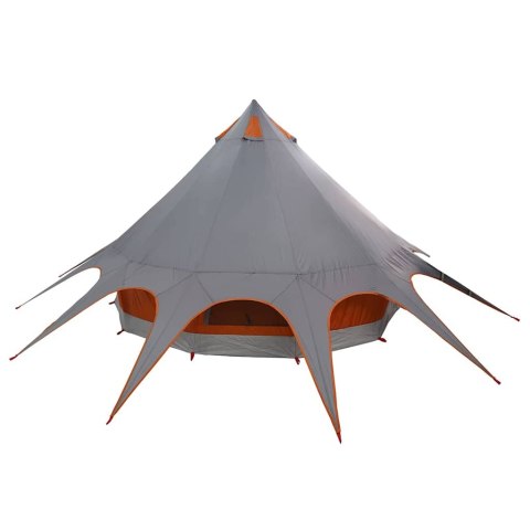 VidaXL Namiot Teepee z dachem Szary i pomarańczowy 600 x 600 x 347 cm