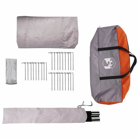 VidaXL Namiot Teepee z dachem Szary i pomarańczowy 600 x 600 x 347 cm