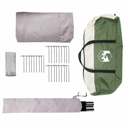 VidaXL Namiot Teepee z dachem Zielony i szary 600 x 600 x 347 cm