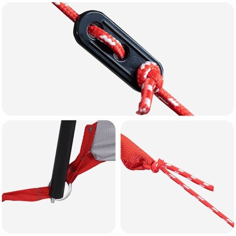 VidaXL Namiot rodzinny Szary i pomarańczowy 324 x 255 x 230 cm